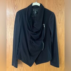 INC International Concepts Black Drape Front Blazer